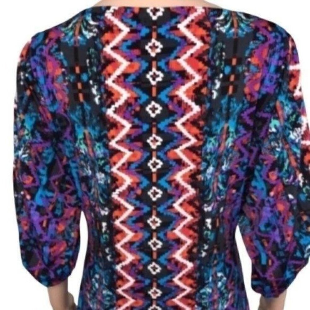 LAUNDRY by Shelli Segal Aztec design dress size 8P - Picture 6 of 7